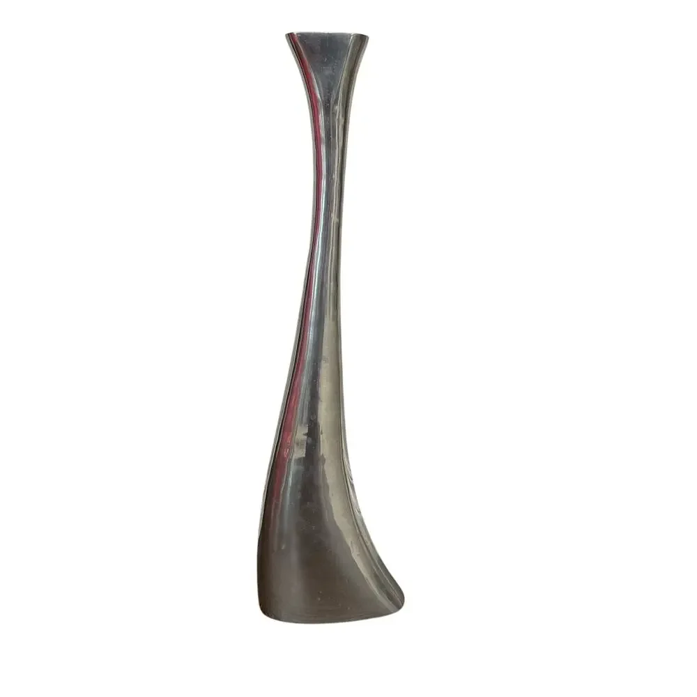 Extra Tall Pewter Bud Vase 19 inch by Armel Interprise
